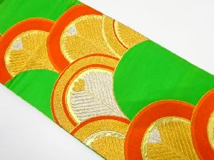 アンティーク　青海波に若松模様織り出し袋帯（材料）